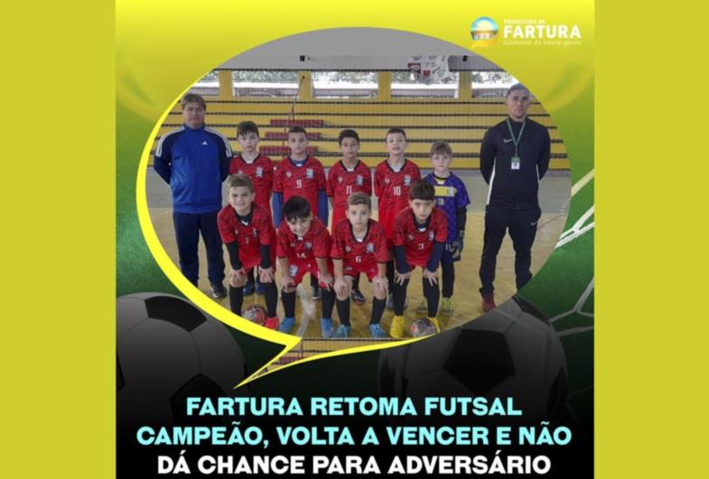 Fartura retoma futsal campeão, volta a vencer e não dá chance para adversário