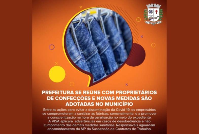 Prefeito de Fartura se reúne com proprietários de confecções e novas medidas são adotadas no município