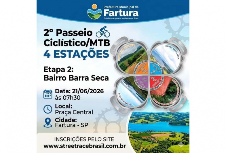 Fartura recebe segunda etapa do  Passeio Ciclístico das Quatro Estações