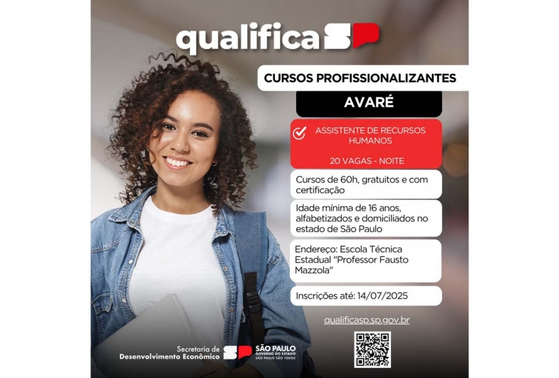 Curso gratuito de Assistente de Recursos Humanos está com inscrições abertas em Avaré