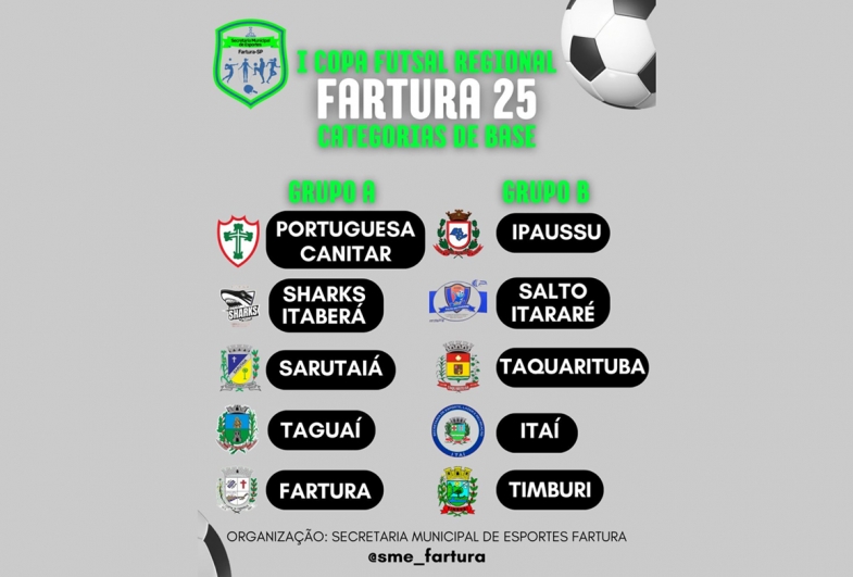 Fartura sediará a 1ª Copa Futsal Regional com equipes de toda a região