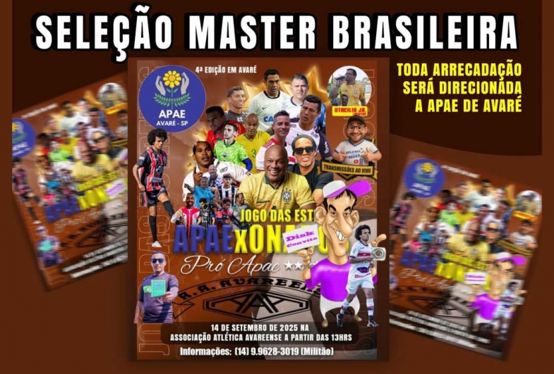 Associação Atlética Avareense promove Jogo das Estrelas no dia 14 de setembro