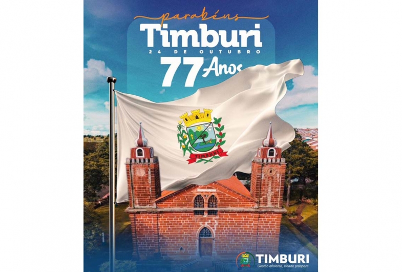 Município de Timburi celebra 77 anos de história, fé e conquistas