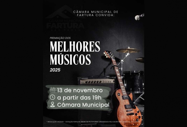 Câmara de Fartura irá premiar os melhores músicos farturenses