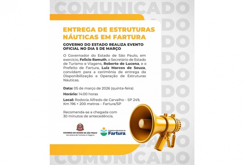 Fartura recebe um importante investimento para o fortalecimento do turismo e do desenvolvimento local