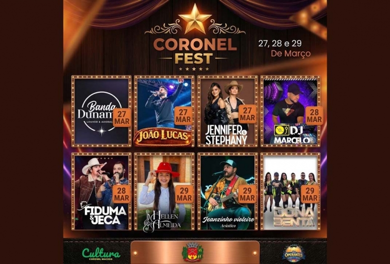 Cel Macedo celebra 61 anos de emancipação com a Coronel Fest 2026