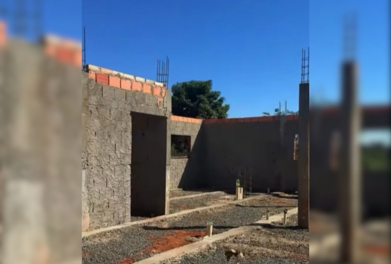 Obras da UBS na Vila Santa Rita de Cássia avançam em Taquarituba