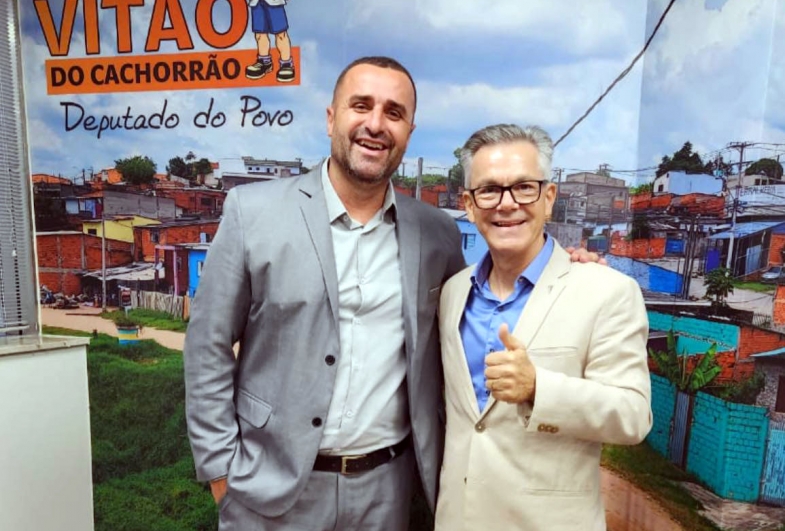 Prefeito Isnar Freschi busca apoio do deputado Vitão  do Cachorrão para investimentos na saúde de Sarutaiá