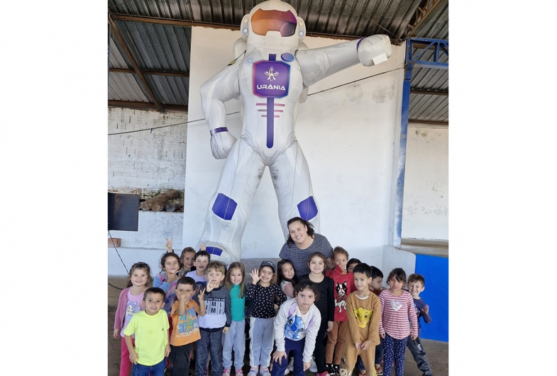 O boneco Urânia fez sucesso entre os estudantes