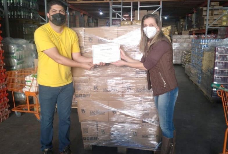 Fundo Social de Solidariedade de Taguaí recebe doação de cestas básicas
