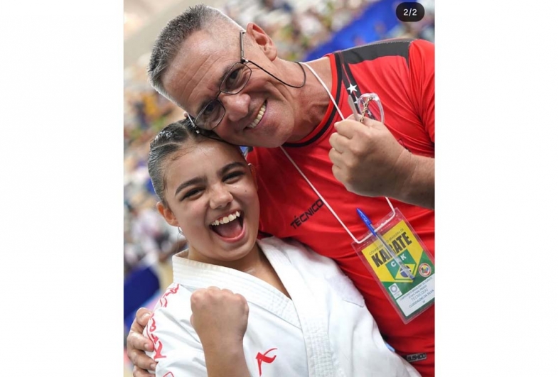 Emanuely Piazza e  Sensei Clodoaldo