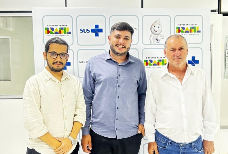 Vereador Professor Henrique, Vereador Léo Maia e  vereador Toninho do Batista no Ministério da Saúde