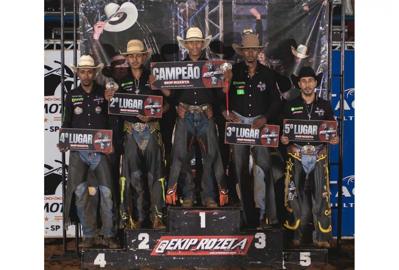 Montaria em Touros, 1º colocado, Guilherme Santana Meira; 2º colocado, Paulo Henrique Souza; 3º colocado, Ednelson Martins; 4º colocado, Deniver Pablo Ferreira; 5º colocado, Diego de Souza Paula.