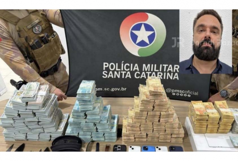 Operação da PMSC prende Pirajuense  “Lobo da Batel” em Itapema com mais de R$ 5 milhões