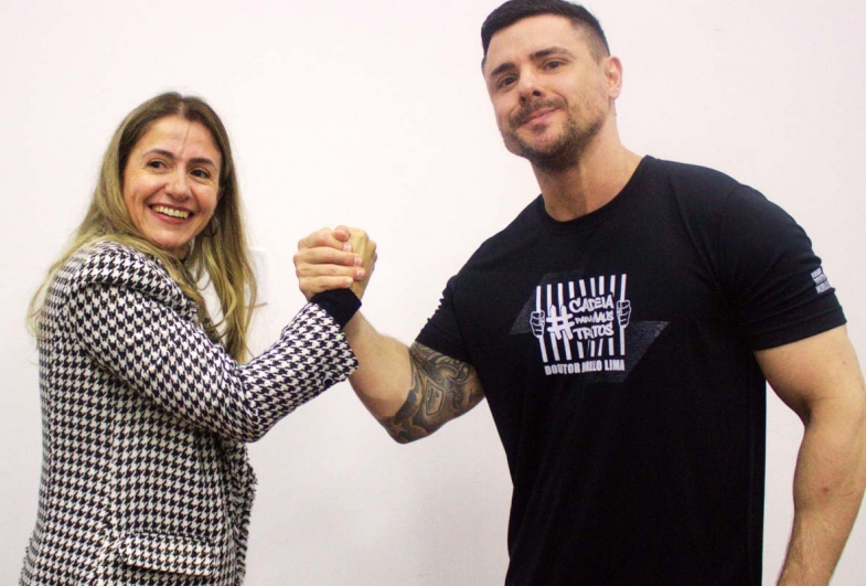 Vice-prefeita Kika com o deputado Bruno