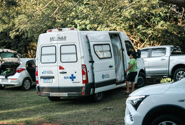 A Secretaria Municipal de Saúde esteve presente, com  uma equipe de prontidão para atendimento emergencial