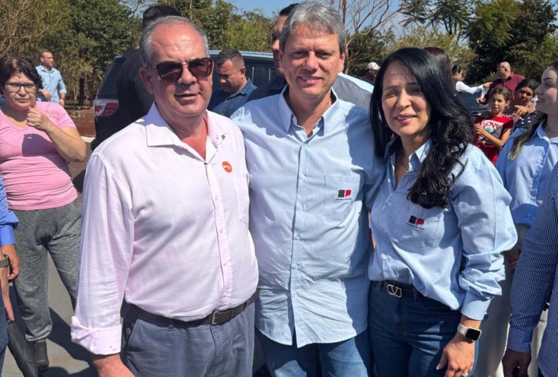 Prefeito Marcão participa de evento com a presença  do governador Tarcísio de Freitas em Chavantes