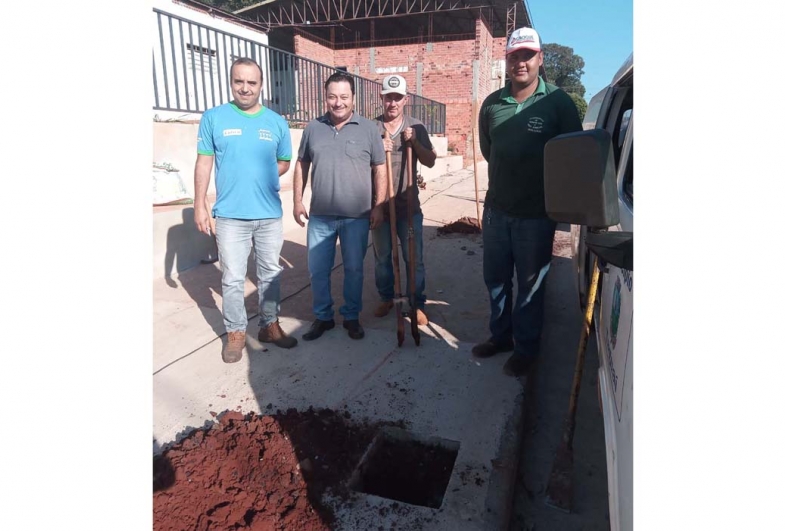 Coord. de Agricultira e Meio Ambiente Leandro Simi, técnico Danilo Soldera, Marcos Bergamo e William Fernandes