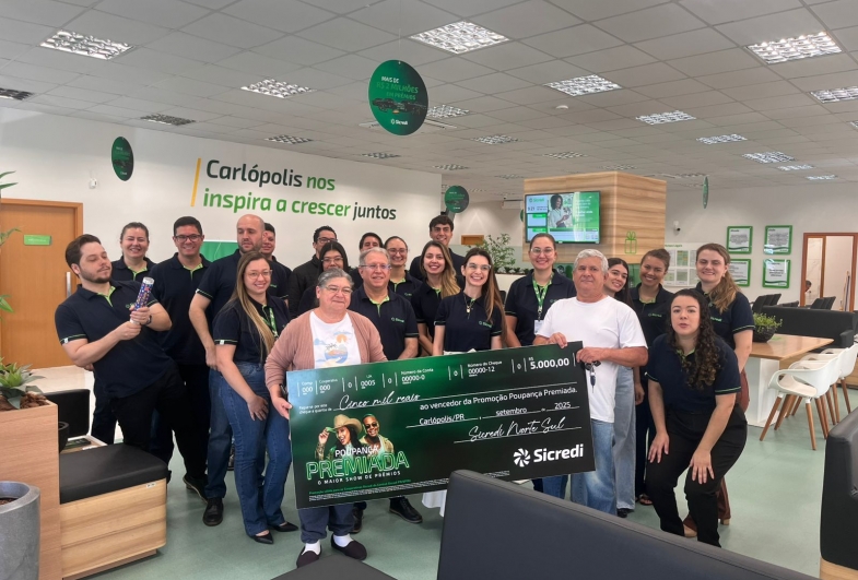 Carlópolis tem mais um ganhador da Poupança Premiada Sicredi