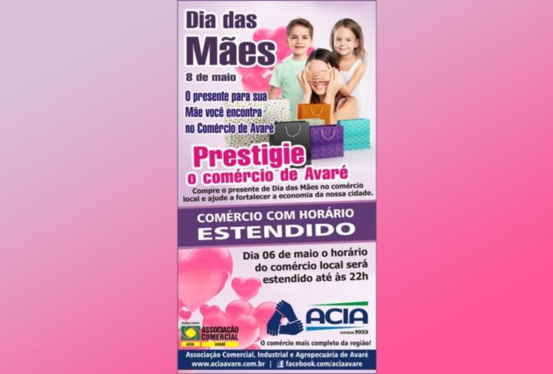 Comércio de Avaré funciona até ás 22h na sexta-feira, 6 de maio