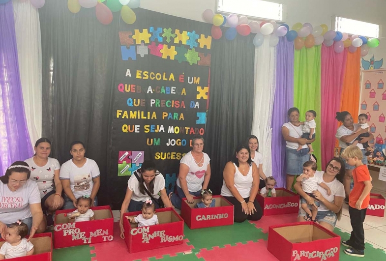 Houve também o momento “fofura” durante o Projeto Família da Escola Delmira