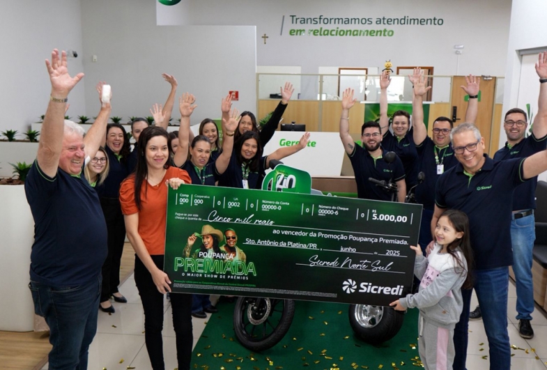Mais um associado da Sicredi Norte Sul é contemplado na Poupança Premiada