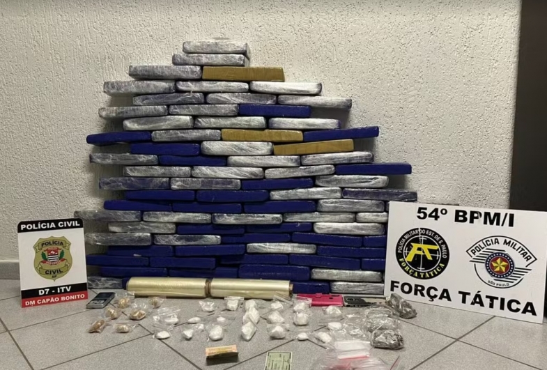 Polícia encontra 'casa-bomba' e apreende 50 quilos de drogas de origem colombiana em Capão Bonito