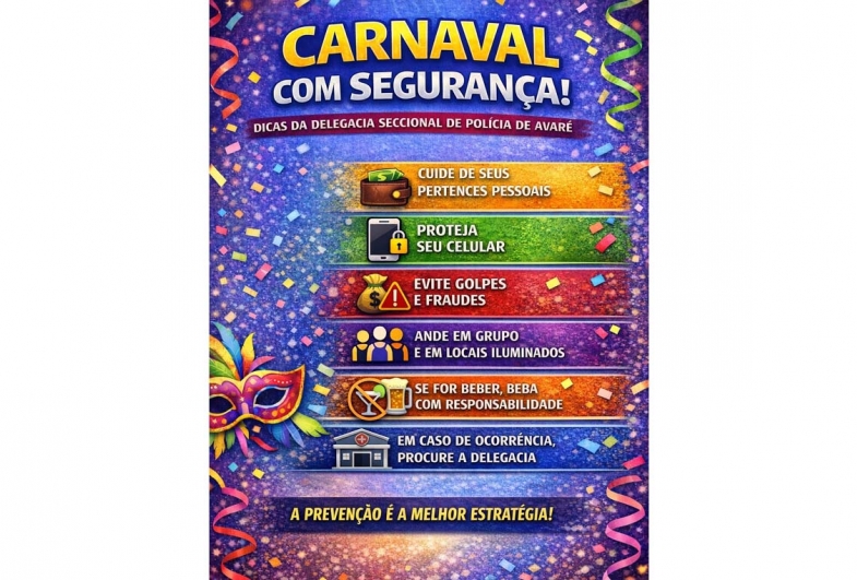 Polícia Civil de Avaré orienta população sobre prevenção a crimes e cuidados pessoais