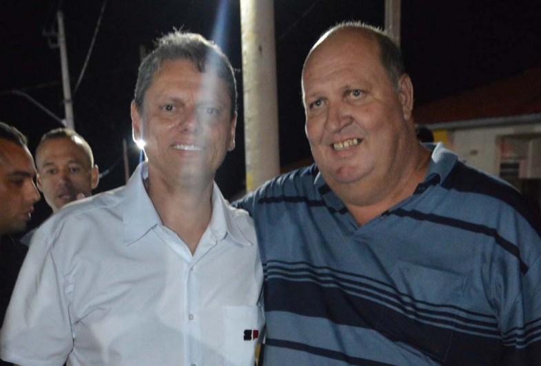 Governador Tarcísio de Freitas e secretário Alexandro Enz