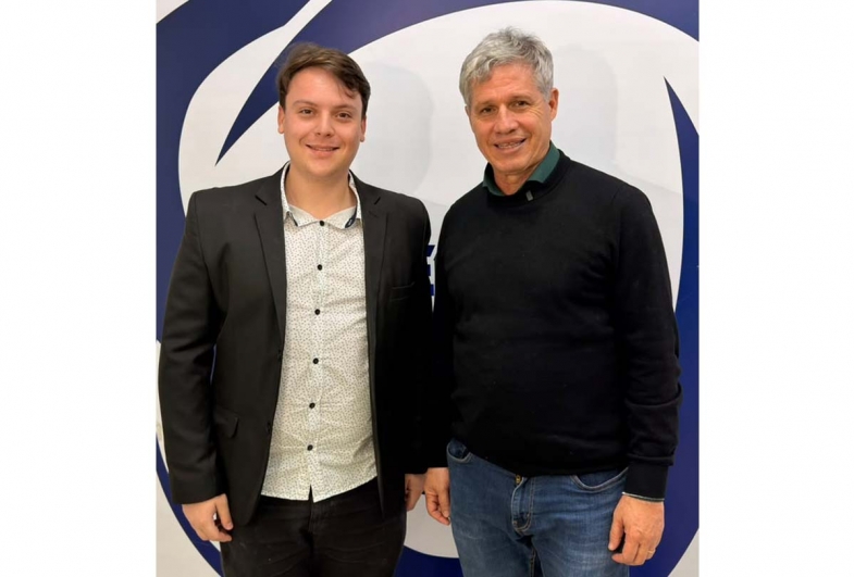 Vinicius Barreira e o deputado Paulo Teixeira