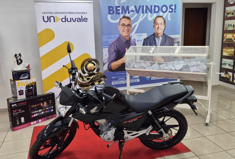 Sincomerciários anunciou o sorteio da moto 0 km para setembro