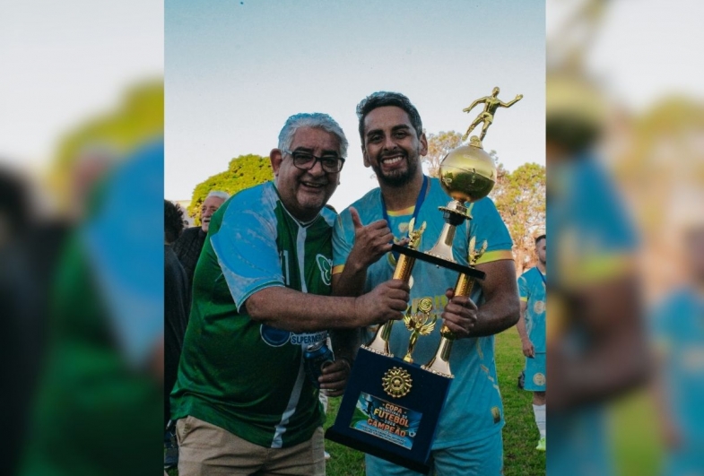 Pai e membro do Beldará Luiz Carlos e jogador Vinicius