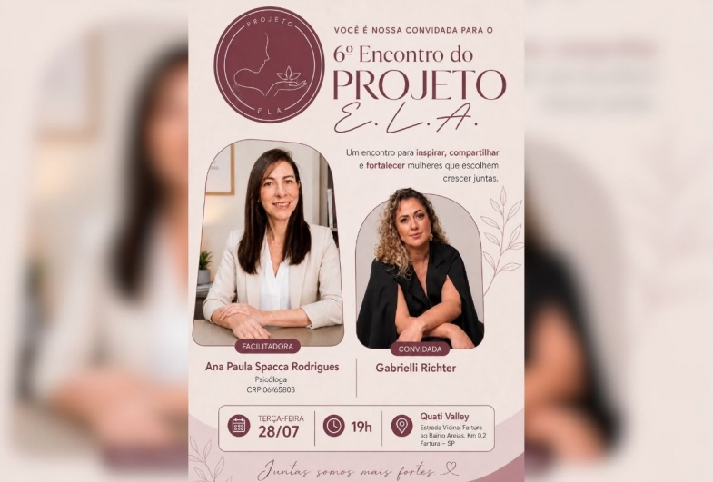Projeto E.L.A. promove 6º encontro com foco em conexão, autoconhecimento e fortalecimento feminino
