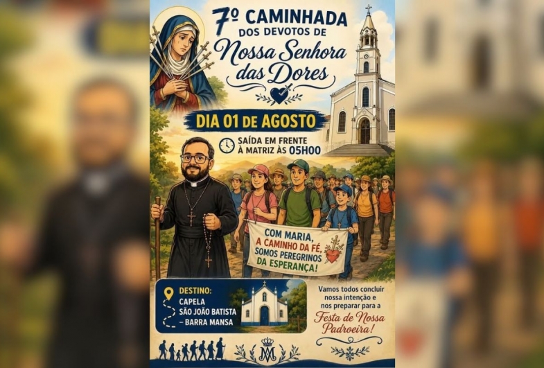 7ª Caminhada dos Devotos de Nossa Senhora das Dores acontece neste sábado em Fartura