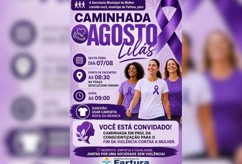 Secretaria da Mulher promove caminhada de conscientização pelo fim da violência contra a mulher