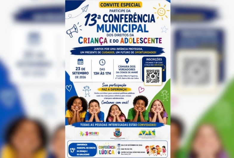 Conferência dos Direitos da Criança e do Adolescente acontece nesta quarta-feira, 23