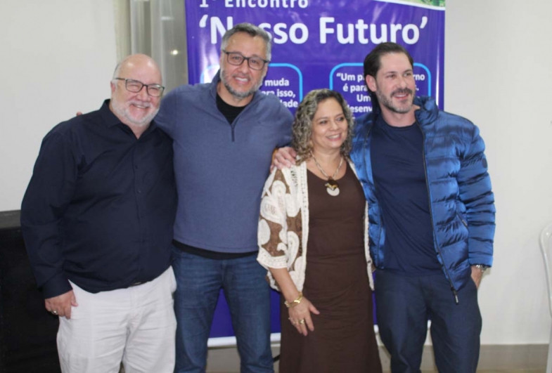 Paulo Sara, deputado João Cury,  Sara e Rodolfo Fanganiello