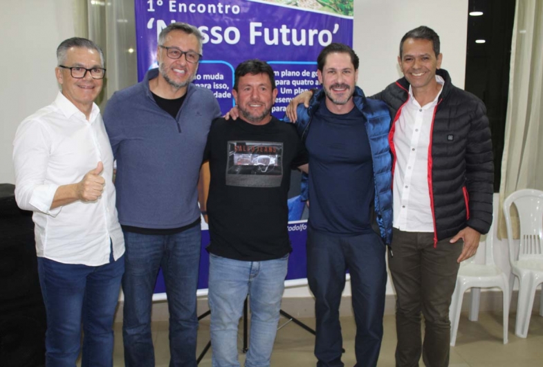 Isnar Freschi, deputado João Cury, Mota,  Rodolfo Fanganiello e Saci de Tejupá