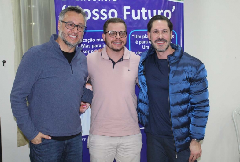 Deputado João Cury, Caique  Motta e Rodolfo Fanganiello