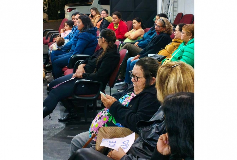 Mulheres estiveram participando da palestra