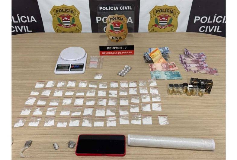 Operação prende suspeito e apreende drogas, anabolizantes e dinheiro em Piraju