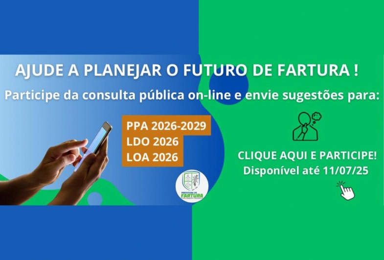 Prefeitura de Fartura convida população a participar da construção do Plano Plurianual