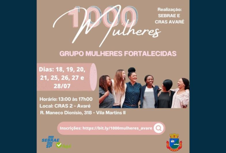 SEBRAE oferece capacitação gratuita sobre empreendedorismo feminino em Avaré