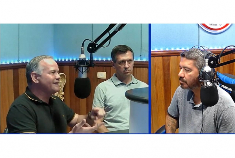 Prefeito Edinho e vice Rafael concedem entrevista na Nova Voz