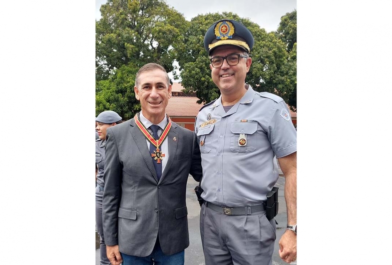 Vereador Moacir e o comandante Salomão