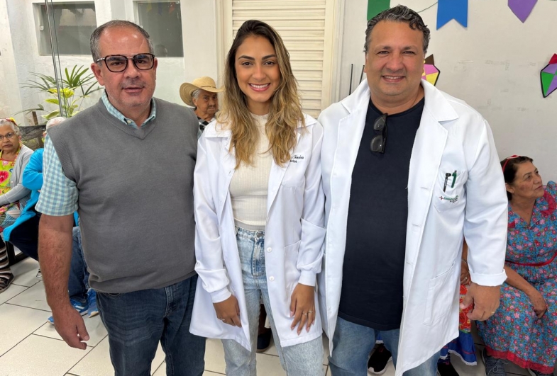 Prefeito Marcão, Dra. Elisa Teixeira e Dr. Ney