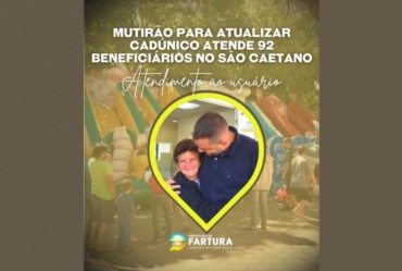 Mutirão para atualizar CadÚnico atende mais de 400 moradores do São Caetano
