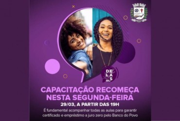 Atenção: Capacitação do “Sebrae Delas” recomeça hoje (29/03)