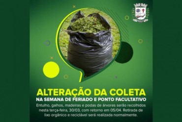 Equipe de Limpeza informa alteração na coleta na semana de feriado