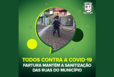 Sanitização passa por vários pontos da Zona Urbana de Fartura, nesta sexta-feira (16)